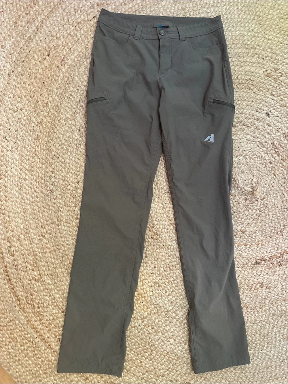 Eddie Bauer First Ascent Wmn Hiking Pants Sz 6 Gray Olive Stretch Trail Outdoor - Picture 1 of 10